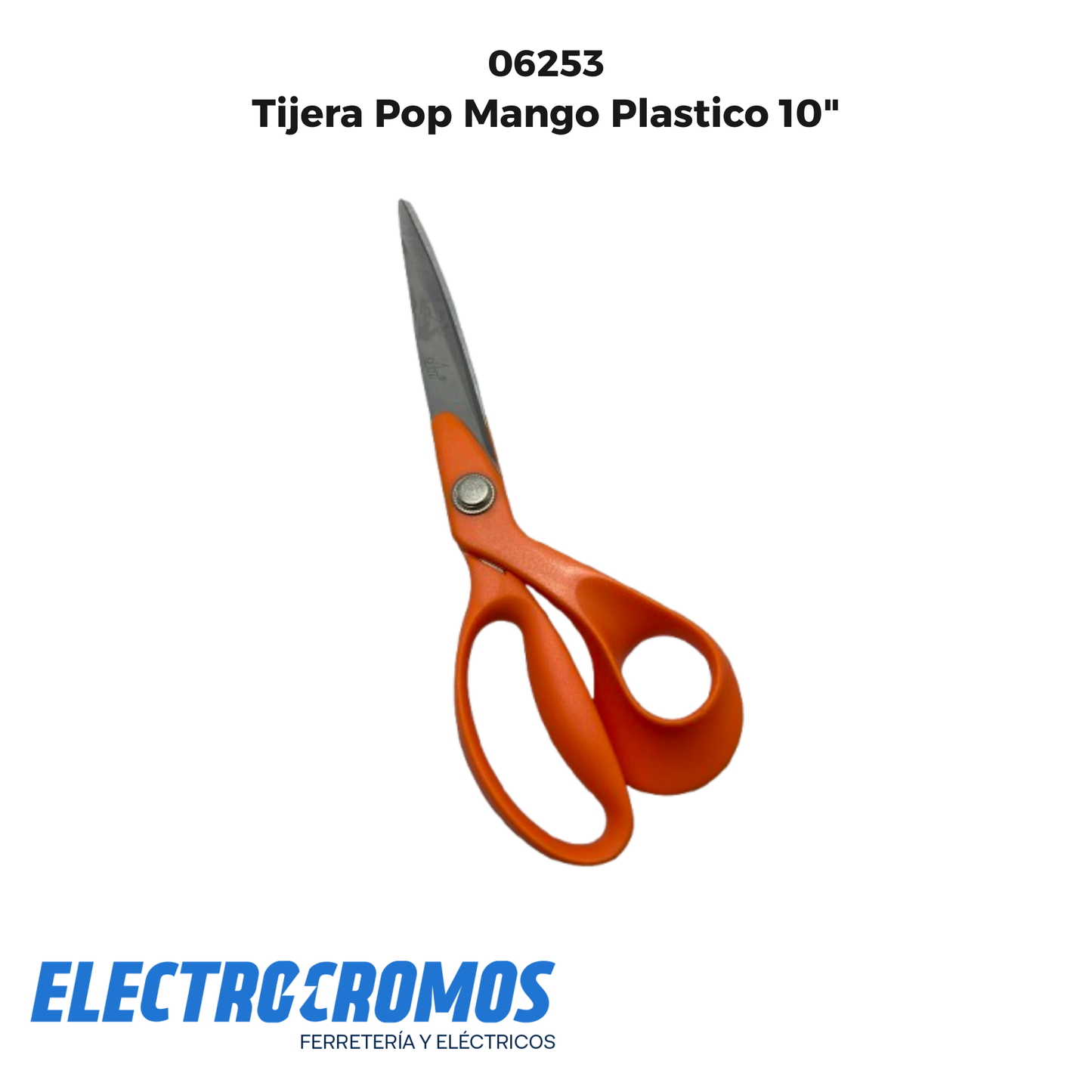 Tijera Pop Mango Plastico 10"