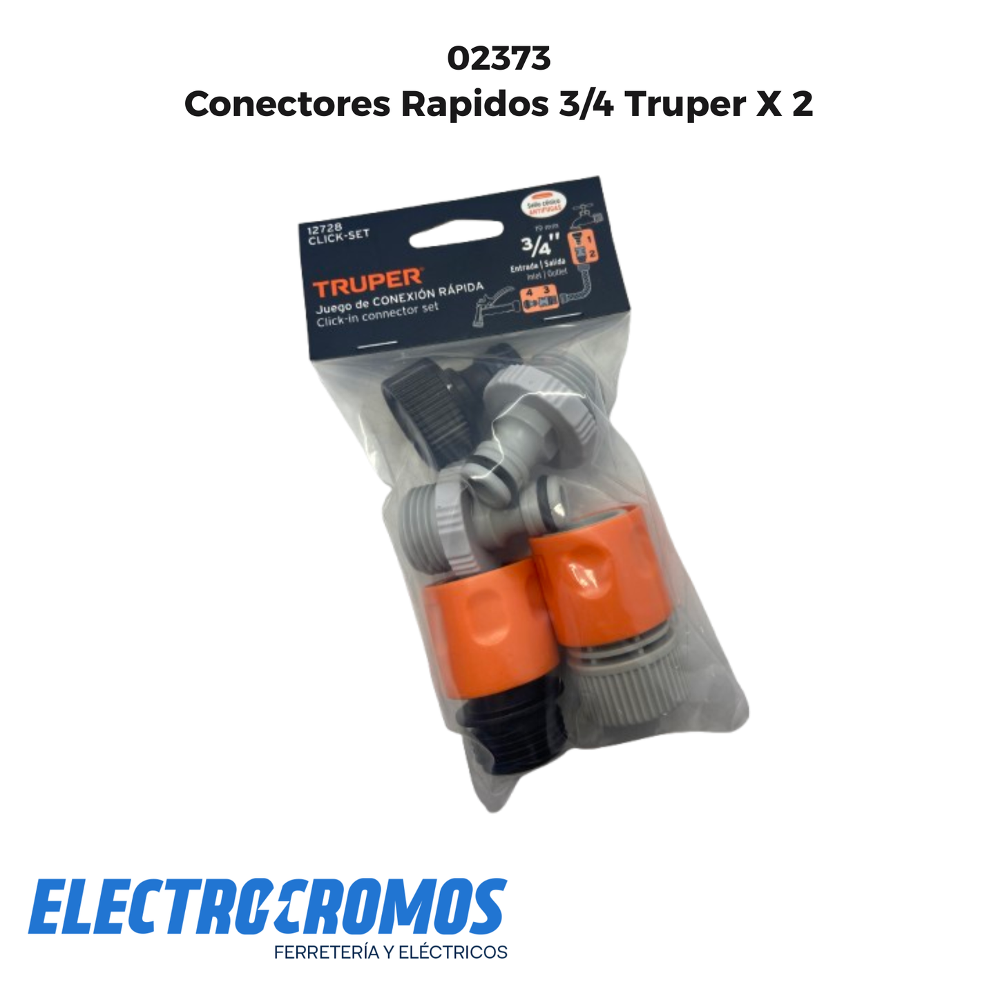 Conectores Rapidos 3/4 Truper X 2