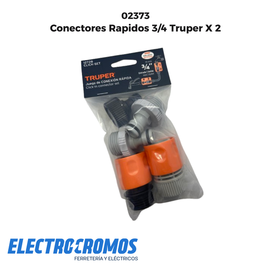 Conectores Rapidos 3/4 Truper X 2