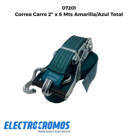 Correa Carro 2" x 6 Mts Amarilla/Azul Total THTRS3061