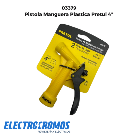 Pistola Manguera Plastica Pretul 4"