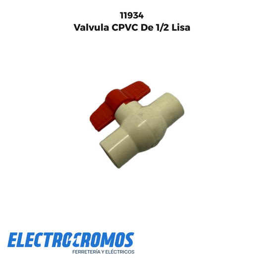 Valvula CPVC De 1/2 Lisa
