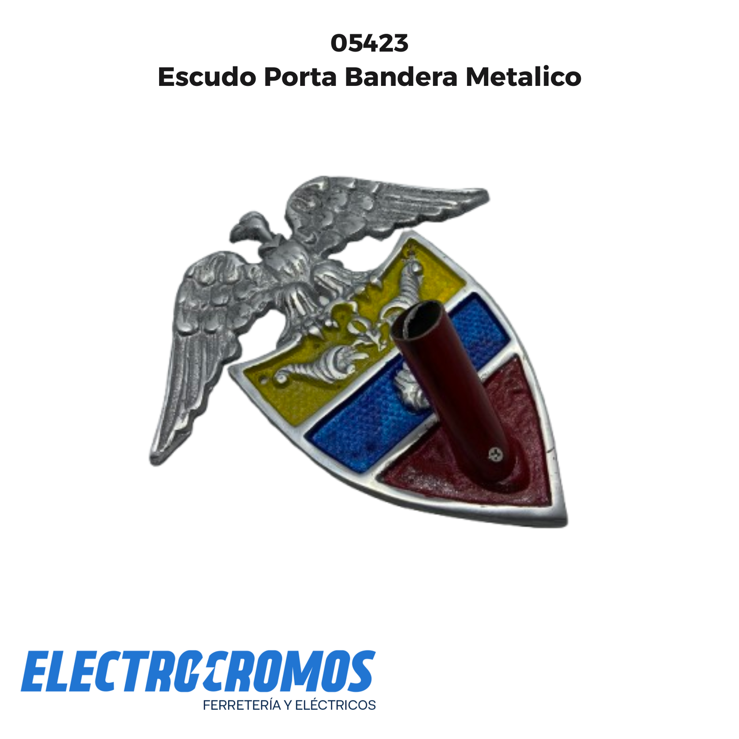 Escudo Porta Bandera Metalico