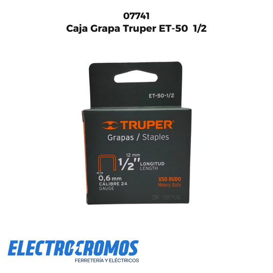 Caja Grapa Truper ET-50  1/2