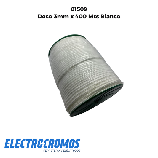 Deco 3mm x 400 Mts Blanco