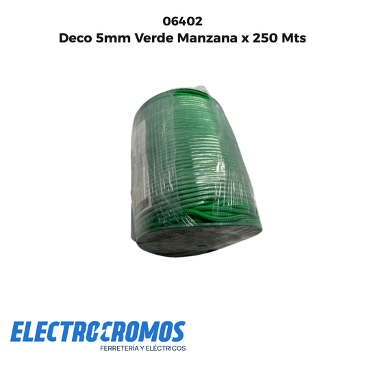 Deco 5mm Verde Manzana x 250 Mts