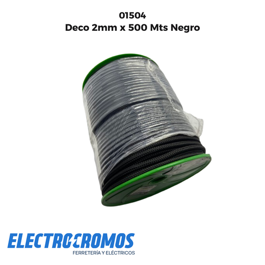 Deco 2mm x500 Mts Negro