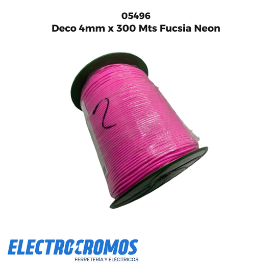 Deco 4mm x 300 Mts Fucsia Neon