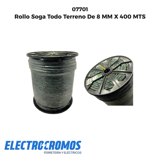 Rollo Soga Todo Terreno De 8 MM X 400 MTS