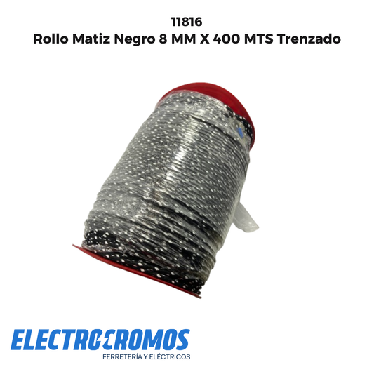 Rollo Matiz Negro 8 MM X 400 MTS Trenzado
