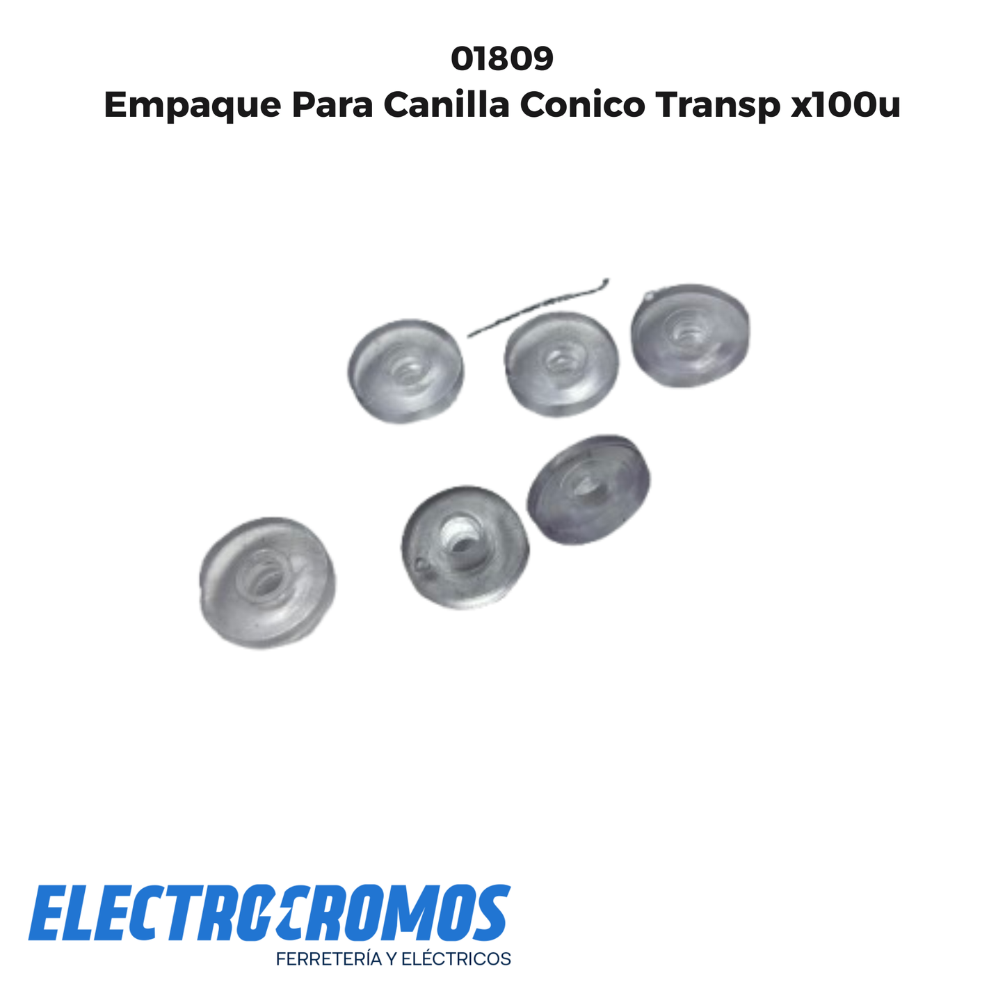 Empaque Para Canilla Conico Transp x100u