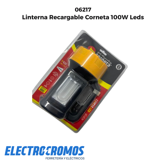 Linterna Recargable Corneta 100W Leds