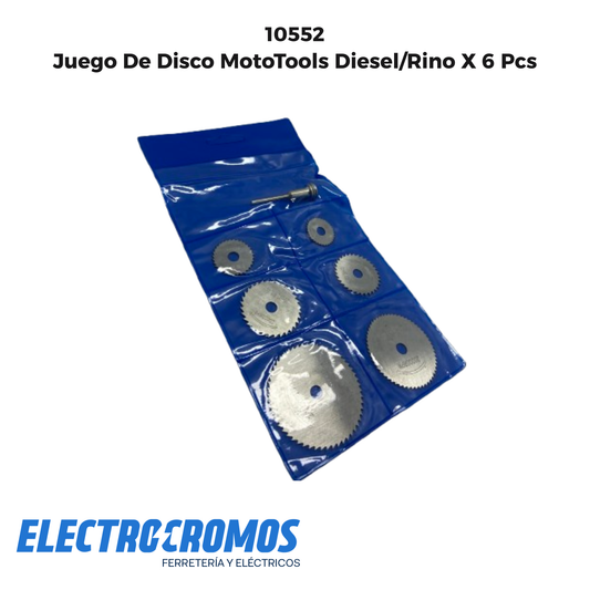 Juego De Disco MotoTools Diesel/Rino X 6 Pcs