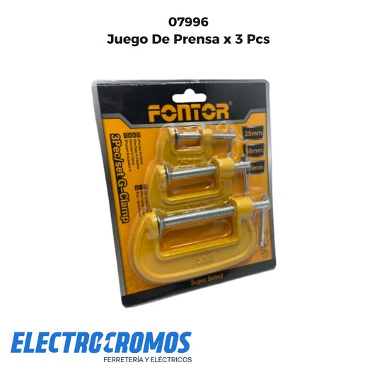 Juego De Prensa x 3 Pcs