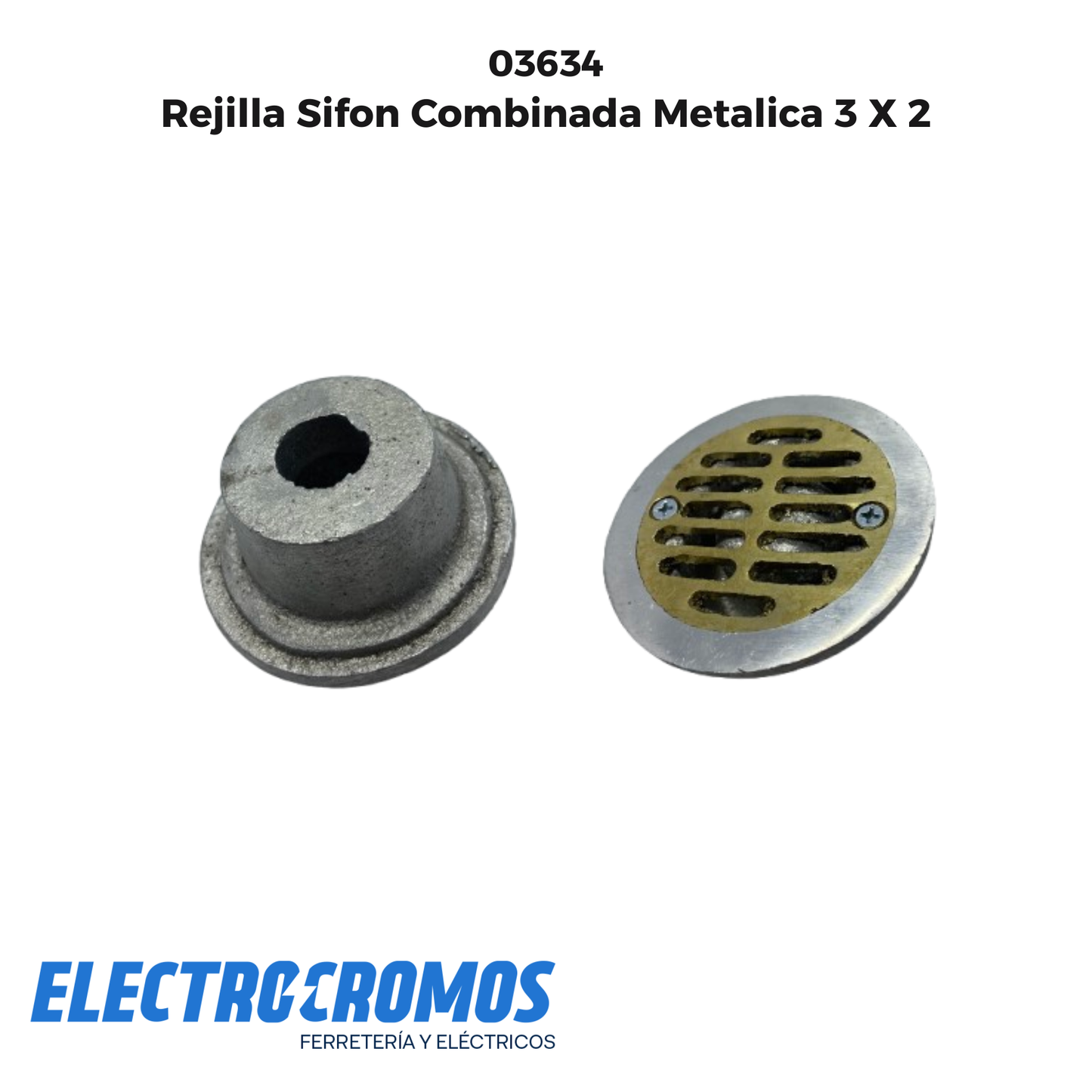 Rejilla Sifon Combinada Metalica 3 X 2