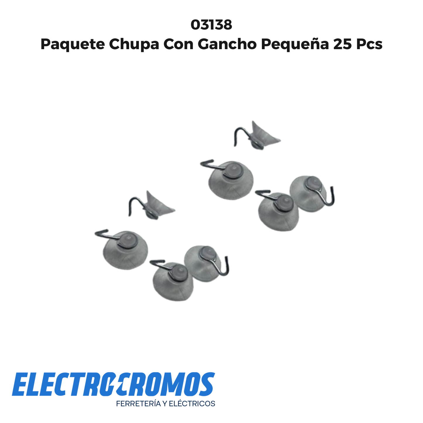 Paquete Chupa Con Gancho Pequeña 25 Pcs
