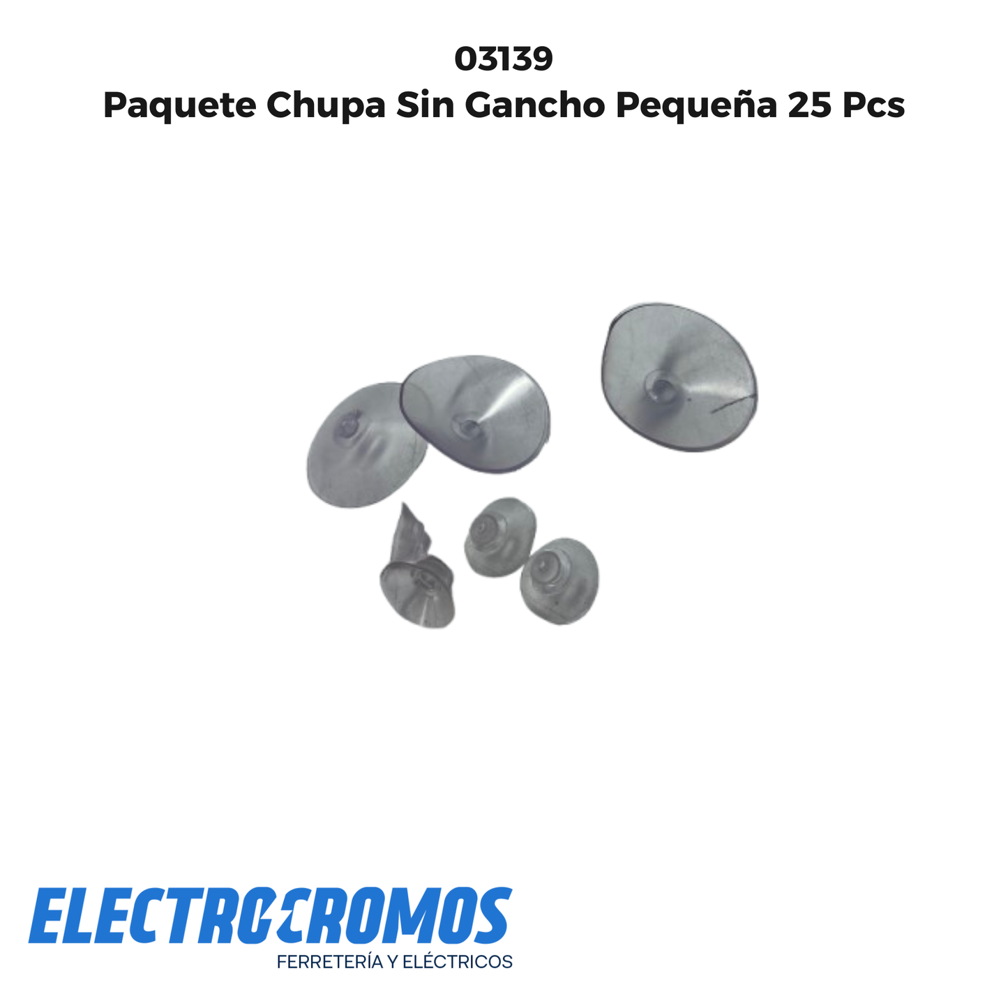 Paquete Chupa Sin Gancho Pequeña 25 Pcs