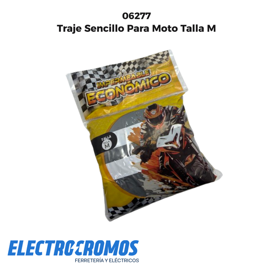 Traje Sencillo Para Moto Talla M