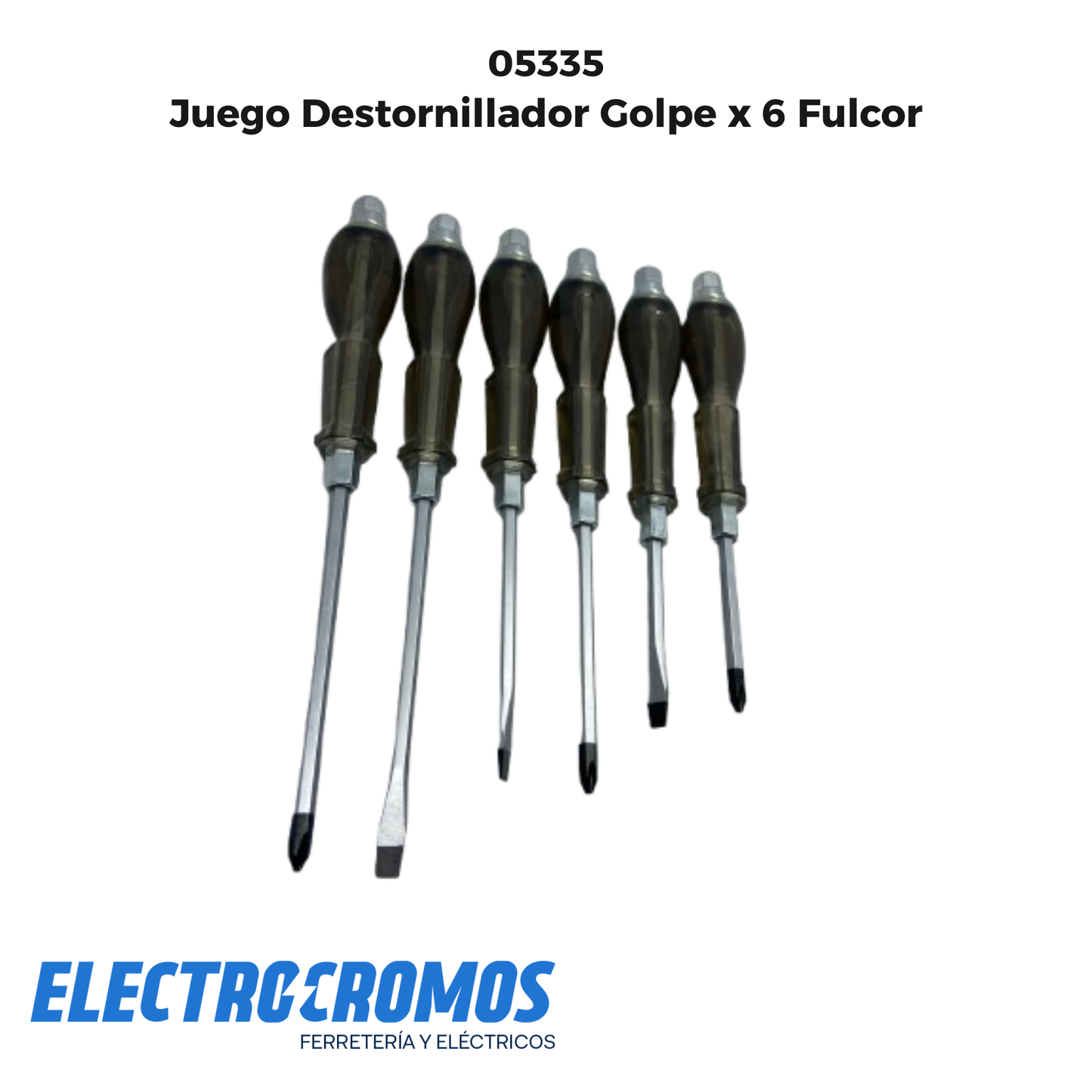 Juego Destornillador Golpe x 6 Fulcor