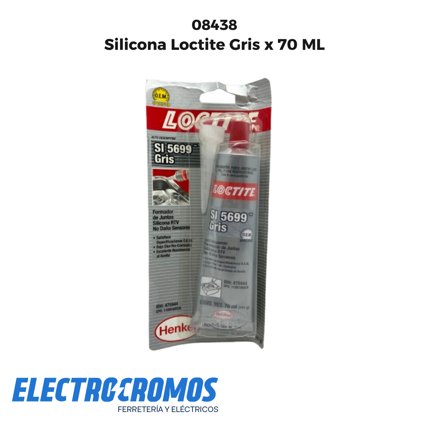 Silicona Loctite Gris x 70 ML