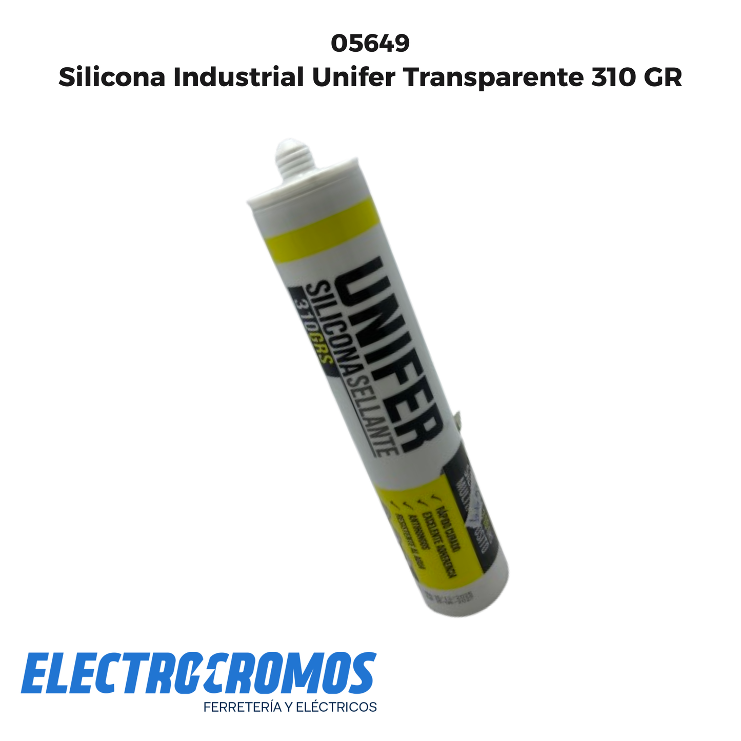 Silicona Industrial Unifer Transparente 310 GR
