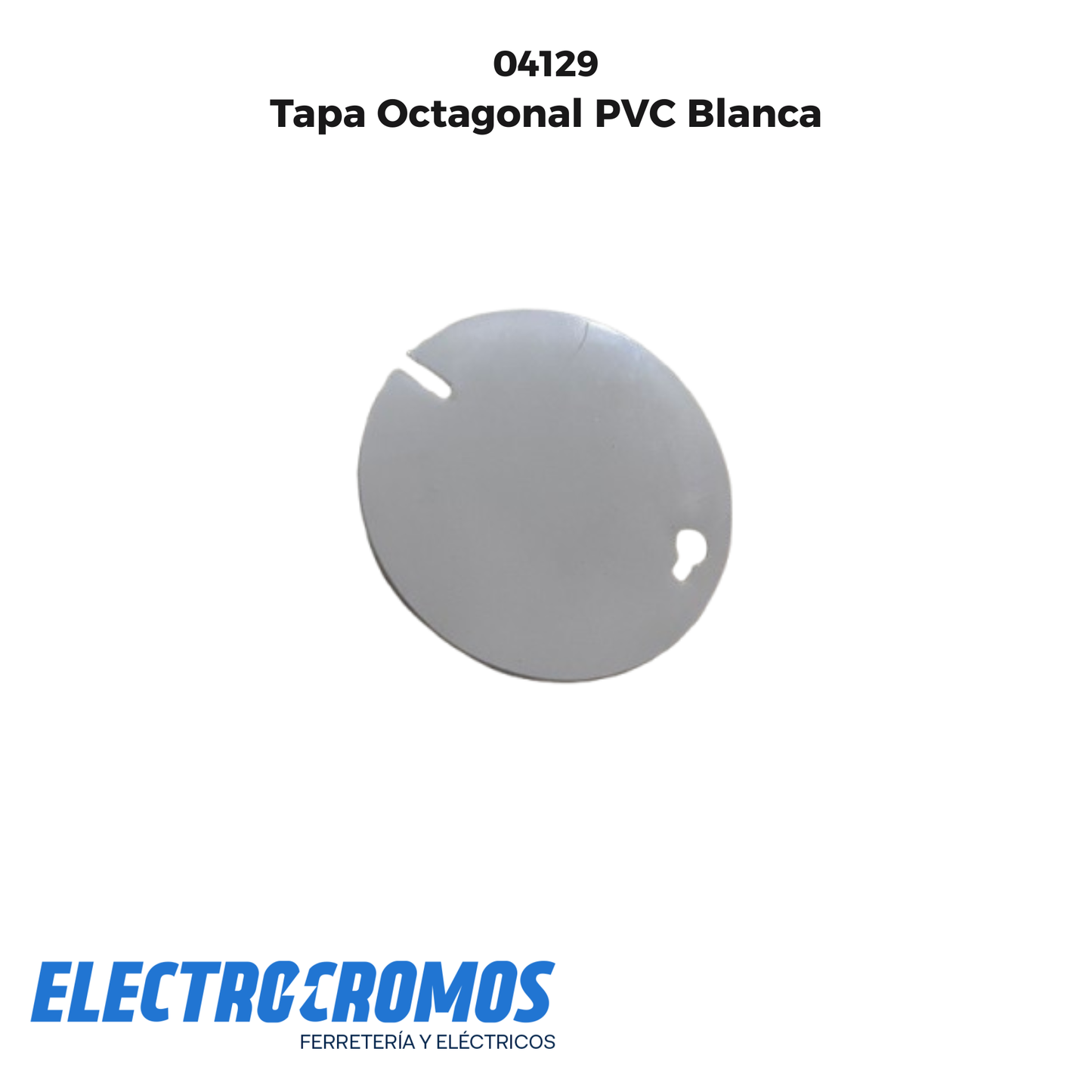 Tapa Octagonal PVC Blanca