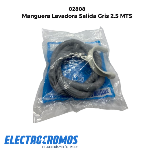 Manguera Lavadora Salida Gris 2.5 MTS
