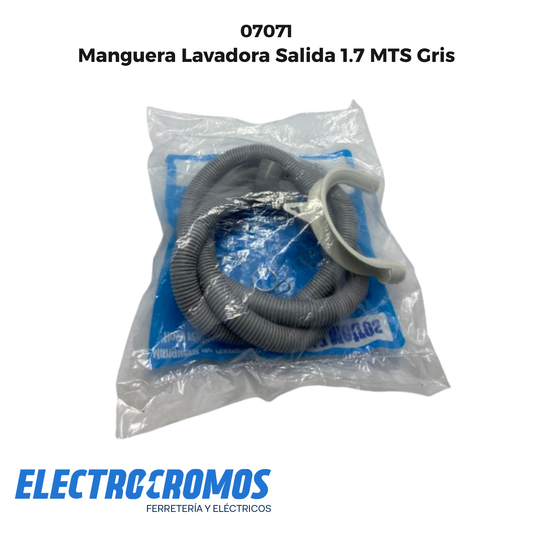 Manguera Lavadora Salida 1.7 MTS Gris