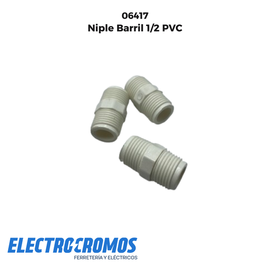 Niple Barril 1/2 PVC
