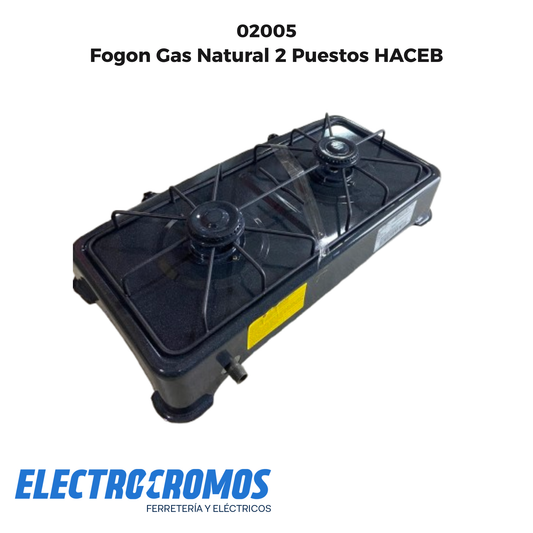 Fogon Gas Natural 2 Puestos HACEB
