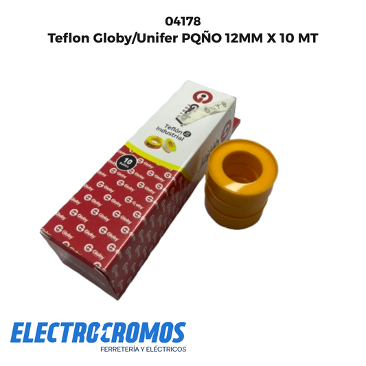 Teflon Globy/Unifer PQÑO 12MM X 10 MT