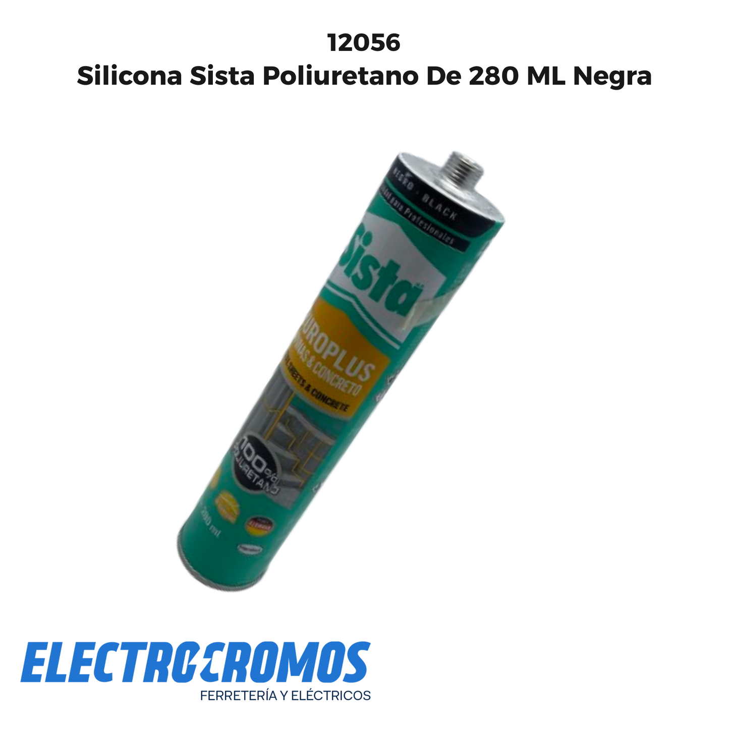 Silicona Sista Poliuretano De 280 ML Negra