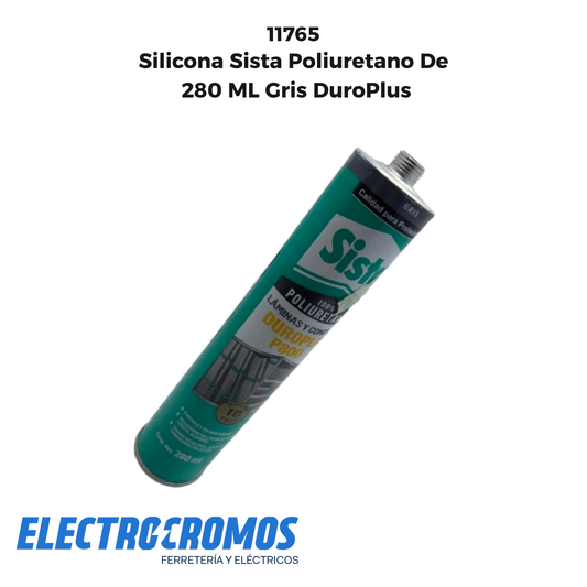 Silicona Sista Poliuretano De 280 ML Gris DuroPlus