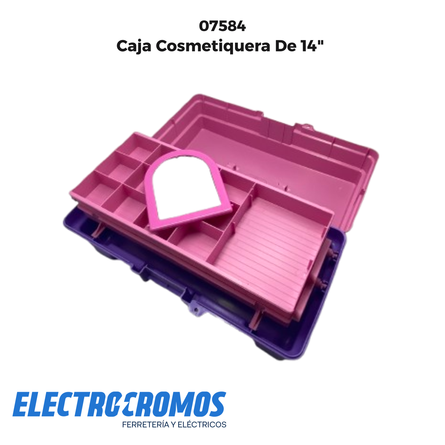 Caja Cosmetiquera De 14" Rosa Pretul