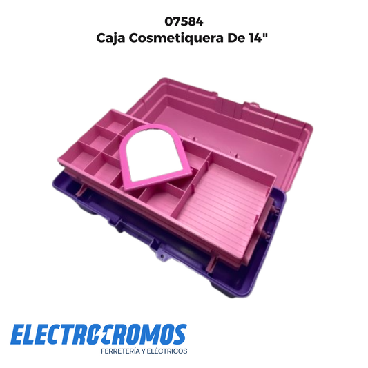 Caja Cosmetiquera De 14" Rosa Pretul