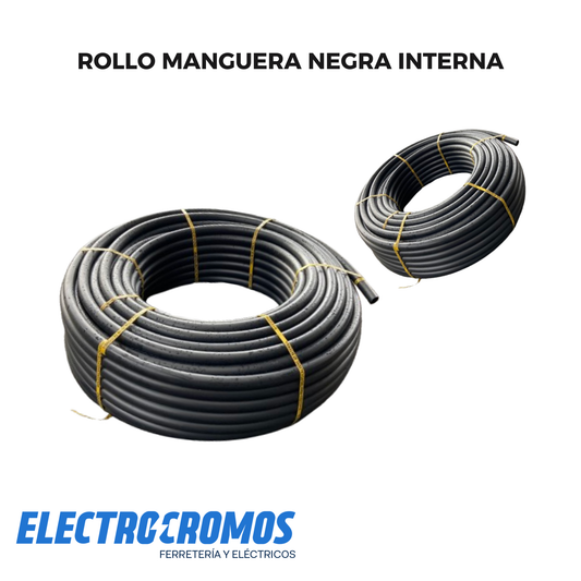 Rollo Manguera Negra Interna X 100 MTS