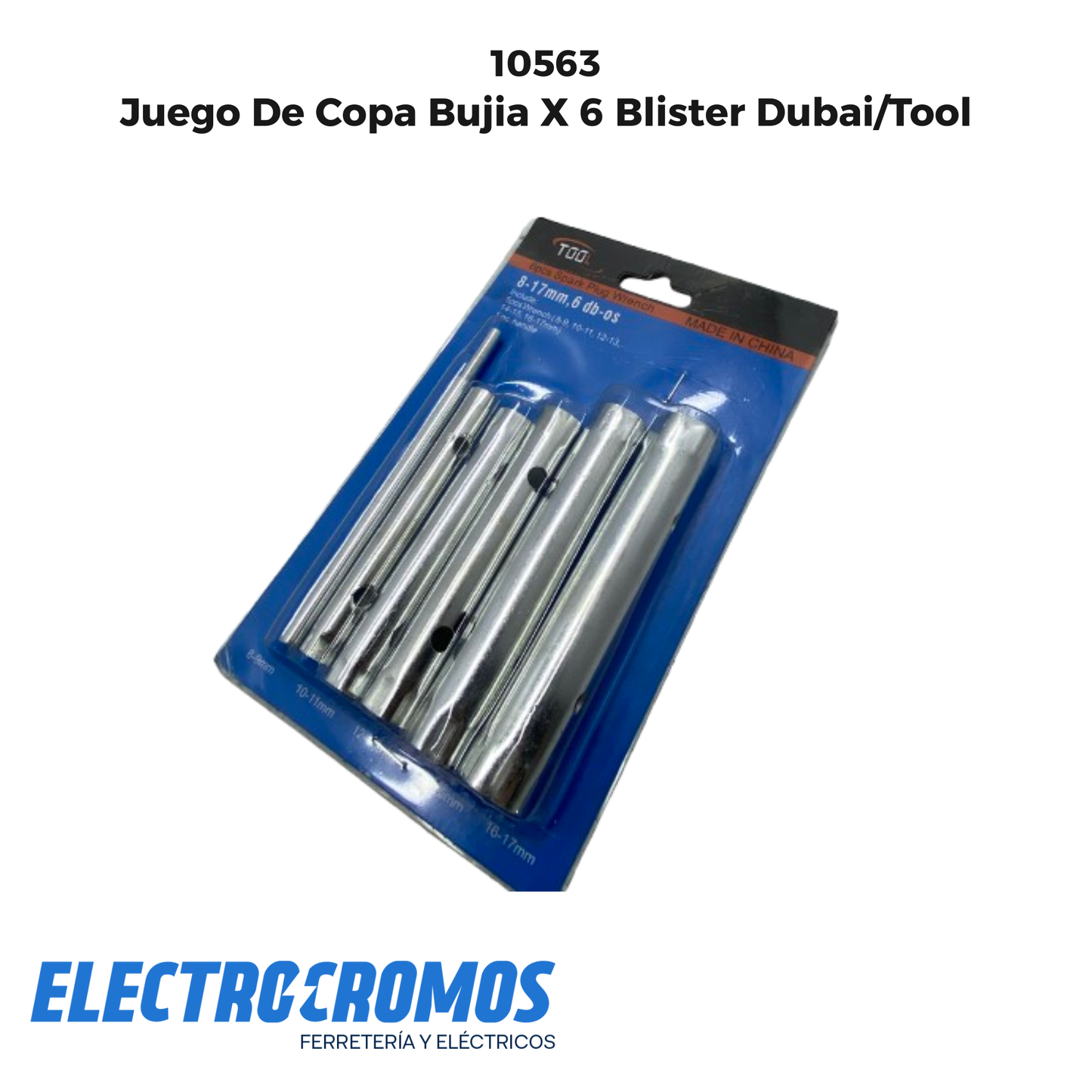 Juego De Copa Bujia X 6 Blister Dubai/Tool