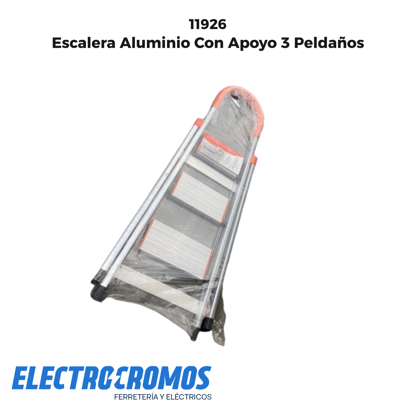 Escalera Aluminio Con Apoyo 3 Peldaños