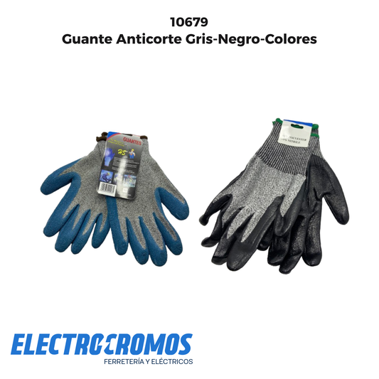 Guante Anticorte Gris-Negro-Colores Klislige/Hs/Wang