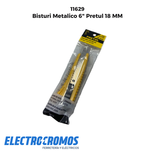 Bisturi Metalico 6" Pretul 18 MM