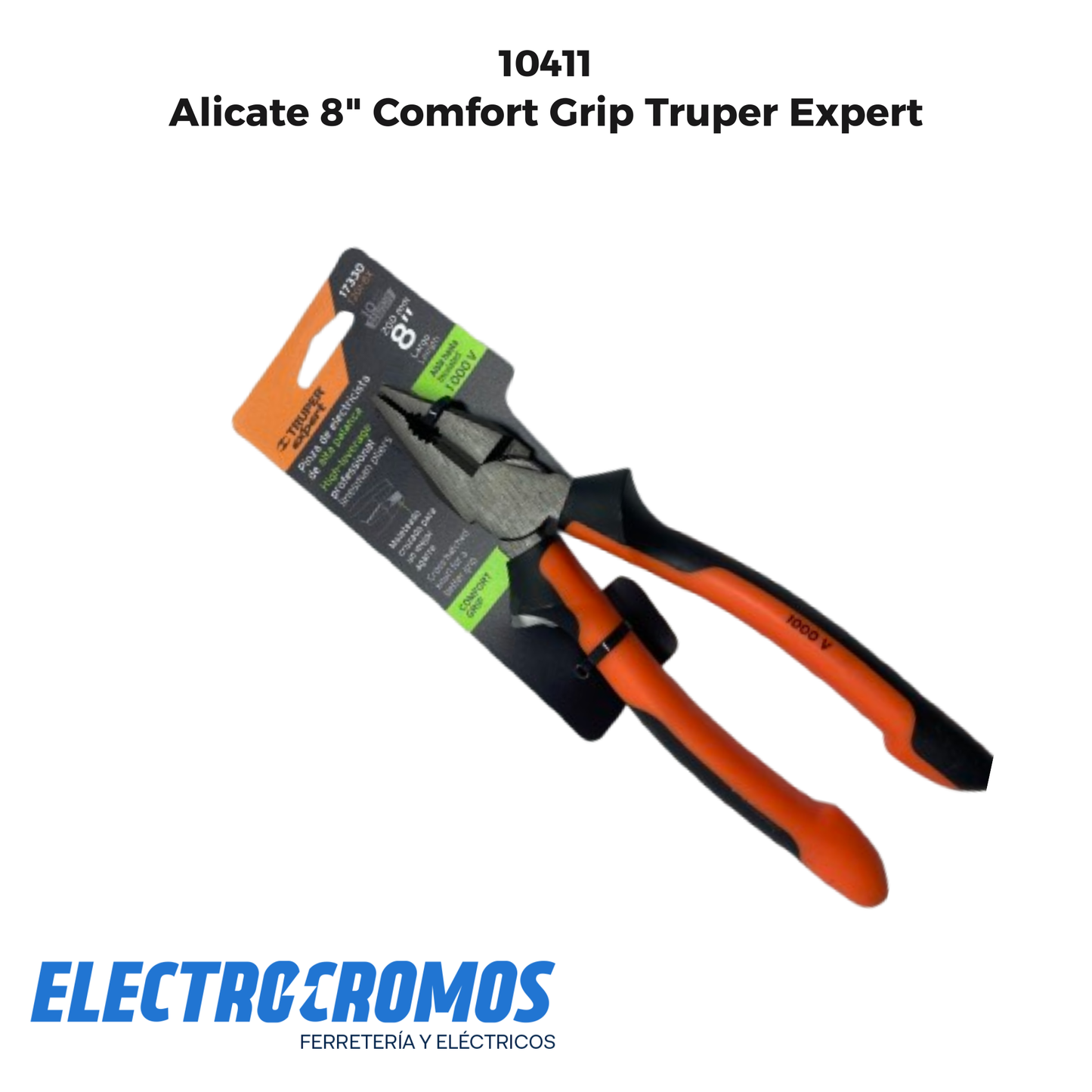 Alicate 8" Comfort Grip Truper Expert