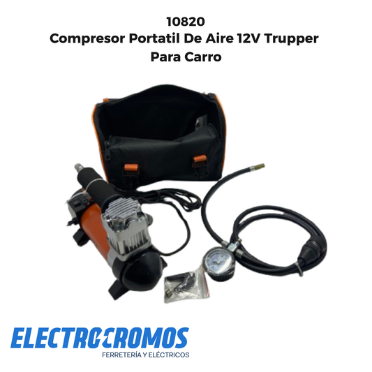 Compresor Portatil De Aire 12V Trupper Para Carro