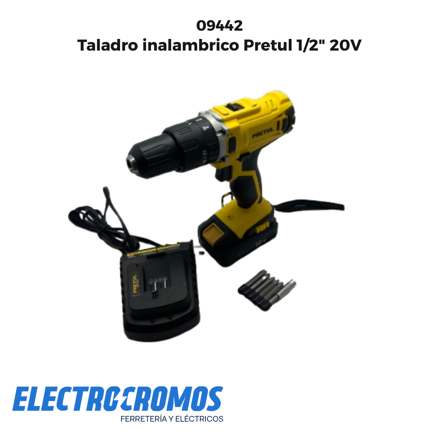 Taladro inalambrico Pretul 1/2" 20V
