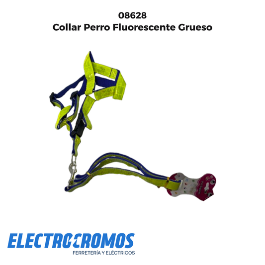 Collar Perro Fluorescente Grueso HC4346