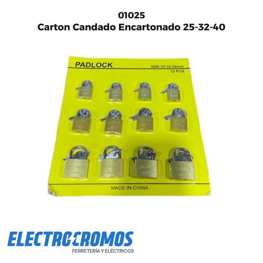 Carton Candado Encartonado 25-32-40