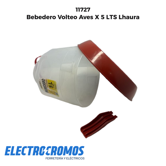 Bebedero Volteo Aves X 5 LTS Lhaura