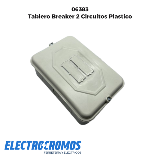 Tablero Breaker 2 Circuitos Plastico