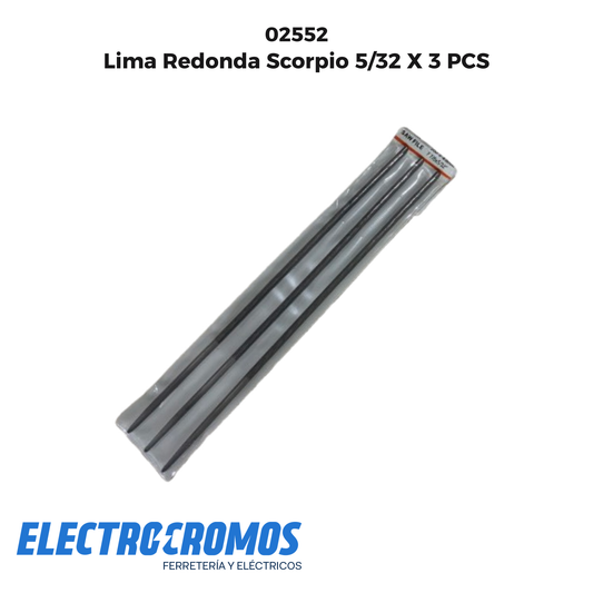 Lima Redonda Scorpio 5/32 X 3 PCS