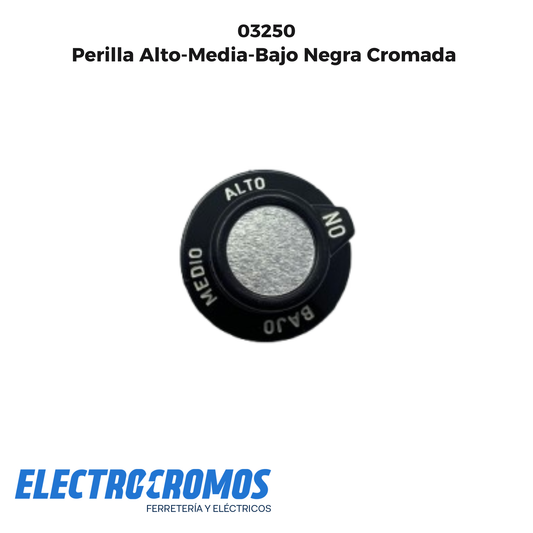 Perilla Alto-Media-Bajo Negra Cromada
