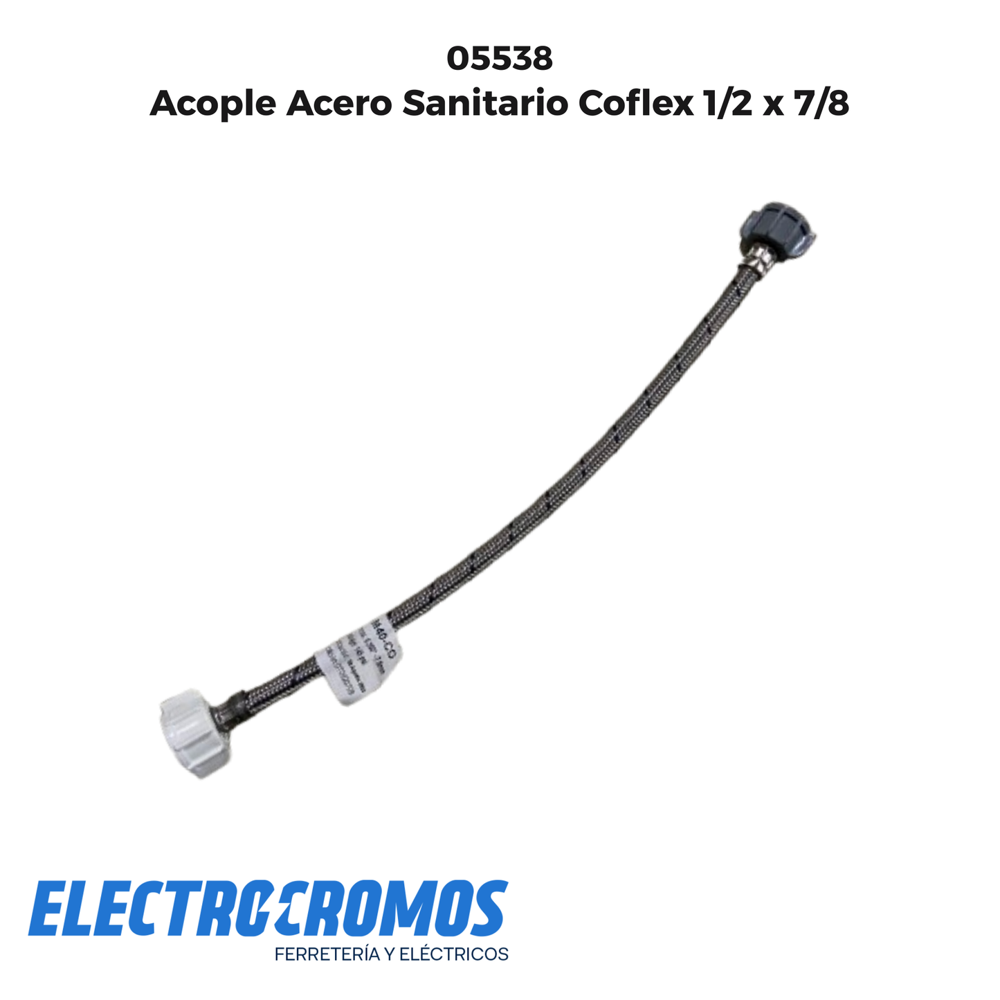 Acople Acero Sanitario Coflex 1/2 x 7/8